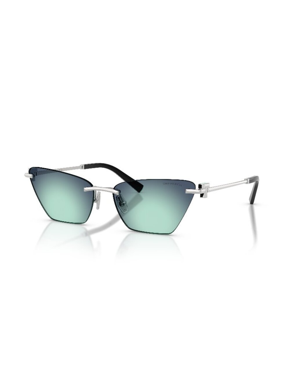 New Tiffany Women's Sunglasses Silver Blue Lens Metal Frame TF3120 60019S 61